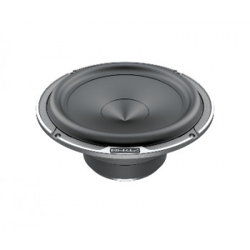 A round, black speaker with a silver rim displays a brand logo labeled "HERTZ" in a well-lit studio setting.