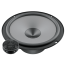 A large gray speaker cone sits beside a smaller round tweeter with a perforated cover and the brand name "HERTZ" visible on both units, set against a white background.