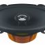 An oval-shaped speaker labeled "Hertz" at its center, with four mounting brackets and an orange cone, is placed against a plain white background.