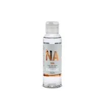 A clear plastic bottle with a gray label displaying "NA TJÄRA Tar and Bug Remover STJÄRNAGLOSS 100ml" stands on a plain white background.