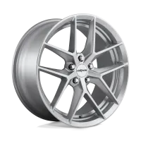 Silver wheel rim with a multi-spoke design is shown against a plain background. The center cap reads "rotiform" in black text. Suitable for car customization.
