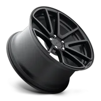 A matte black metallic wheel rim with a five-spoke design and "Avant Garde" inscribed on the center cap, angled against a neutral background.
