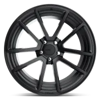 A black, multi-spoke car wheel rim against a white background. The center cap features the brand name "rotiform". The outer rim also has "rotiform" branding.