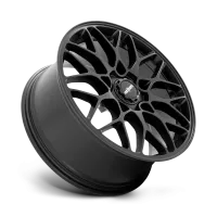 A black, intricate, multi-spoke alloy wheel with the brand "rotiform" on the central hub, isolated on a white background.