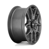 A matte black alloy wheel with a multi-spoke design and "rotiform" written in the center cap, displayed against a plain white background.