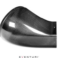A carbon fiber air intake duct displayed on a white background. Text at the bottom reads "EVENTURI".