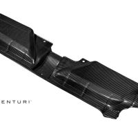 Carbon fiber engine cover resting on a white background. The text "Eventuri" is visible in the lower left corner.