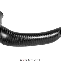 A curved, black carbon fiber automotive part is displayed against a white background. Text at the bottom reads "EVENTURI."