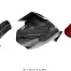 Carbon fiber intake components and a red cone air filter arranged on a white background. Branded "Eventuri" at the bottom center.