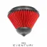 A red, cone-shaped air filter with black top and bottom components, branded "EVENTURI." Text below reads "TYPE S" and "EVENTURI." The filter is against a plain white background.