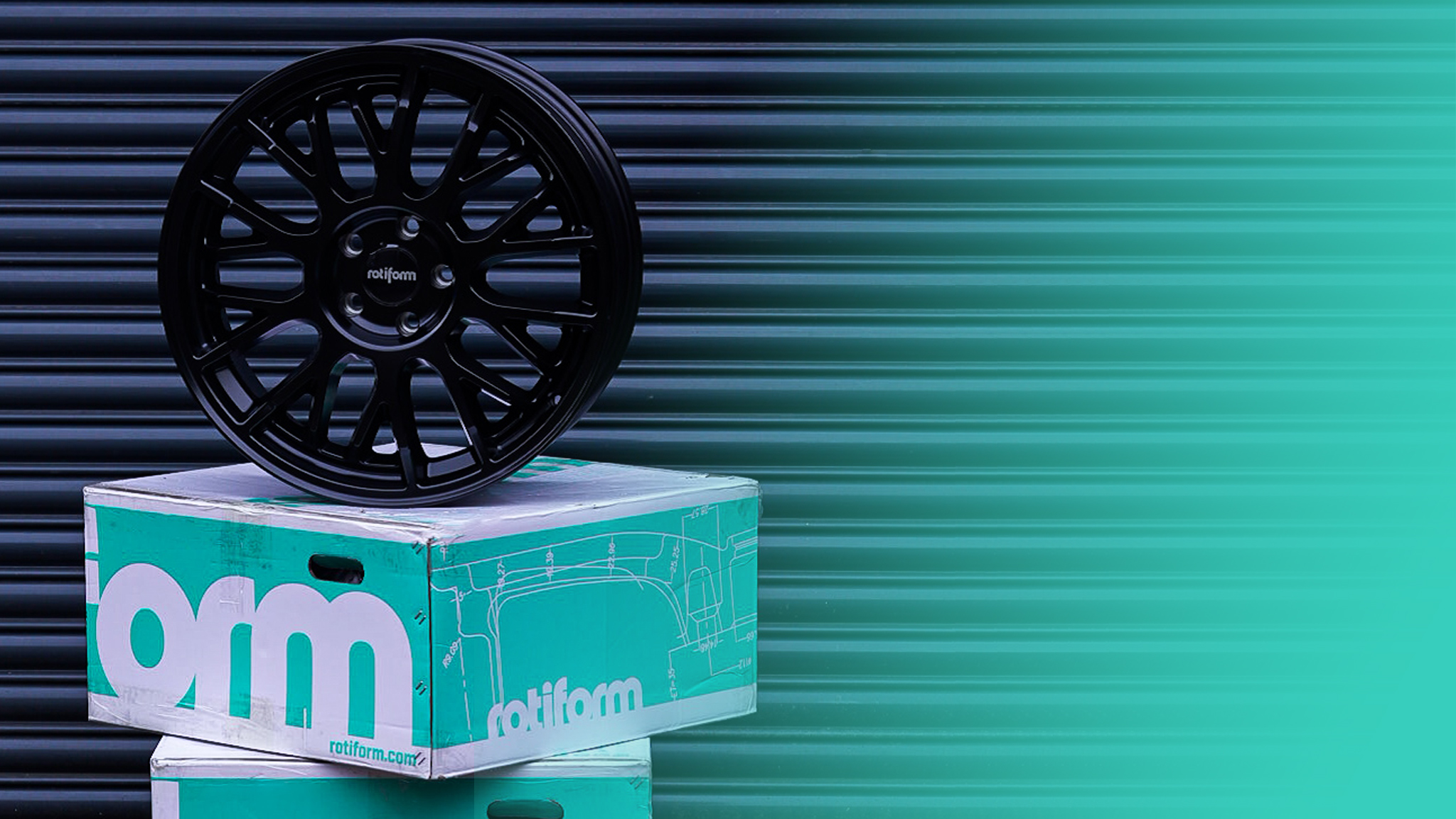 Rotiform banner showing wheels