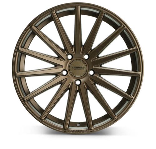 Bronze-colored, multi-spoke wheel rim with "VOSSEN FORGED: PRECISION SERIES" text in the center, displayed against a plain white backdrop.