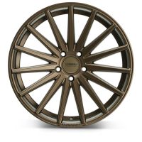 A bronze alloy wheel features multiple spokes radiating from the center, displayed against a plain white background. Text on the center reads: "VOSSEN FORGED."