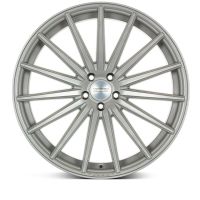 A silver alloy car wheel with multiple thin spokes radiating from the center in a starburst pattern, labeled "VOSSEN FORGED VPS-309," against a plain white background.
